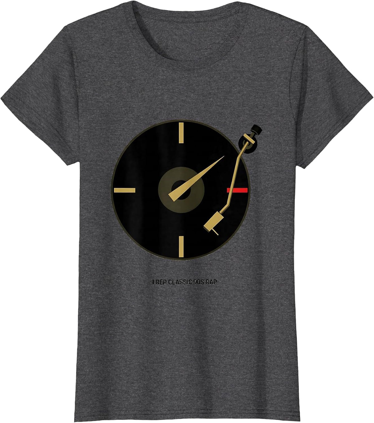 Women's I Rep Classic 90s Rap Urban Nostalgic Hip Hop Streetwear T-Shirt - Dark Heather Grey