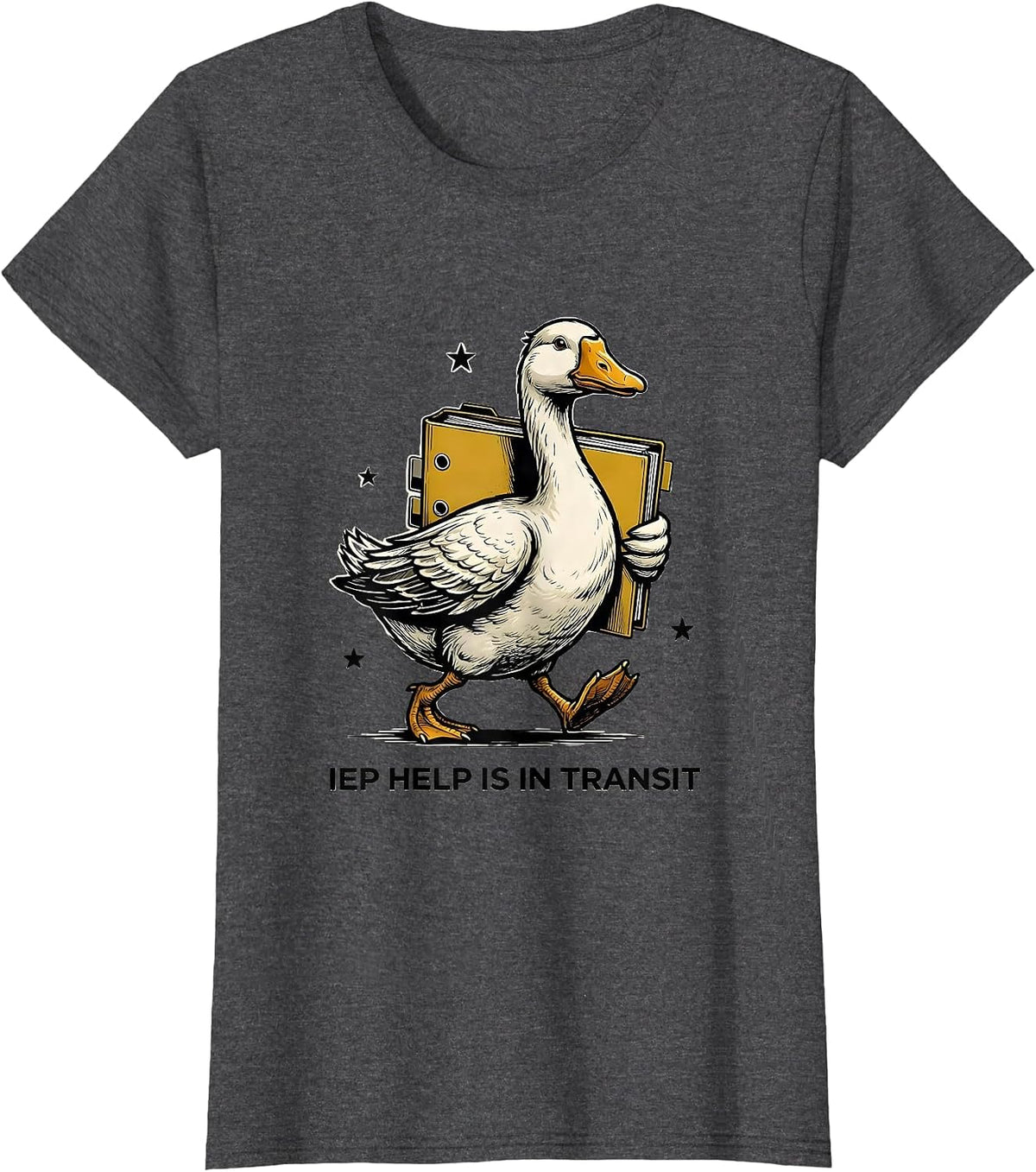 Women's IEP Help Is In Transit Funny Special Education Teacher Sped T-Shirt - Dark Heather Grey