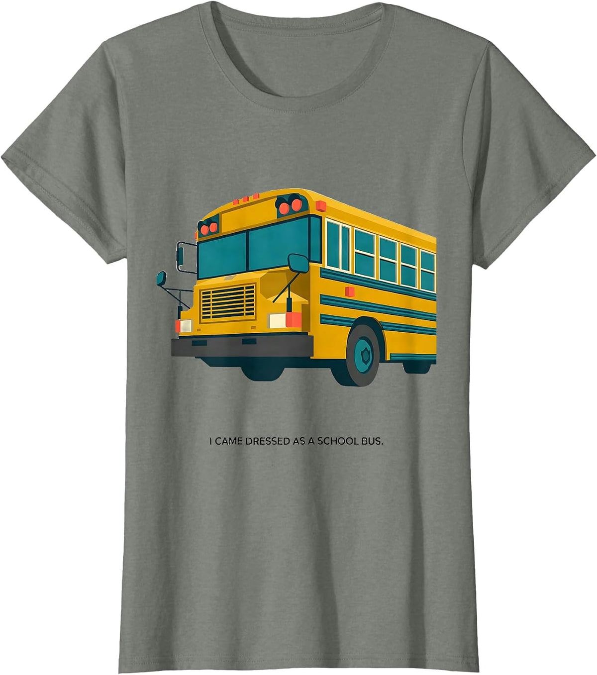 I Came Dressed As A School Bus Funny Midcentury Modern T-Shirt - Olive Heather