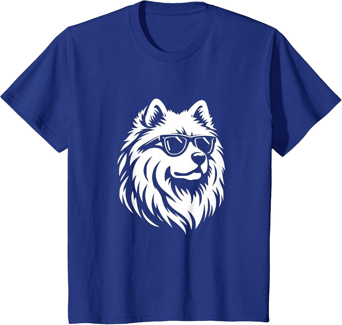Samoyed Sunglasses Dog Graphic Design T-Shirt - Royal Blue
