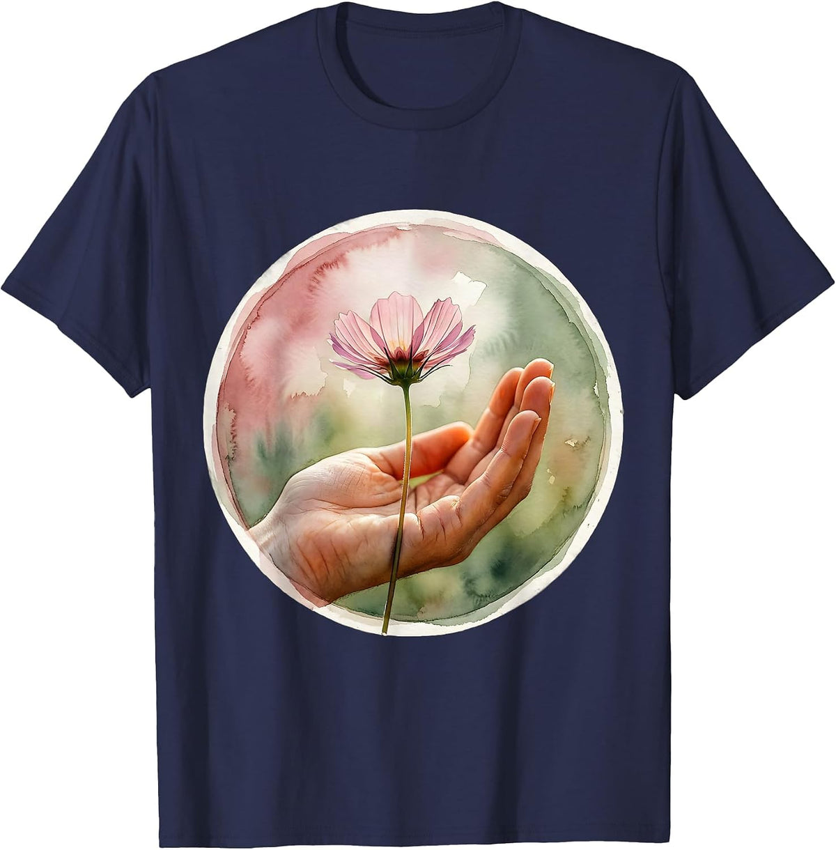 Men's Dear Person Behind Me Wildflower Gesture T-Shirt - Navy Blue