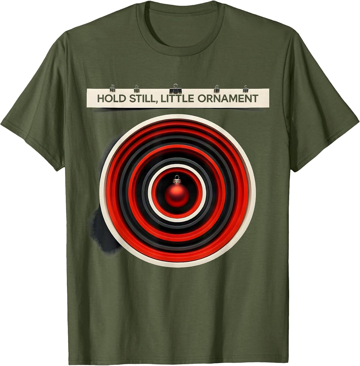 Hold Still, Little Ornament Geometric Radiology Tech T-Shirt - Olive Green