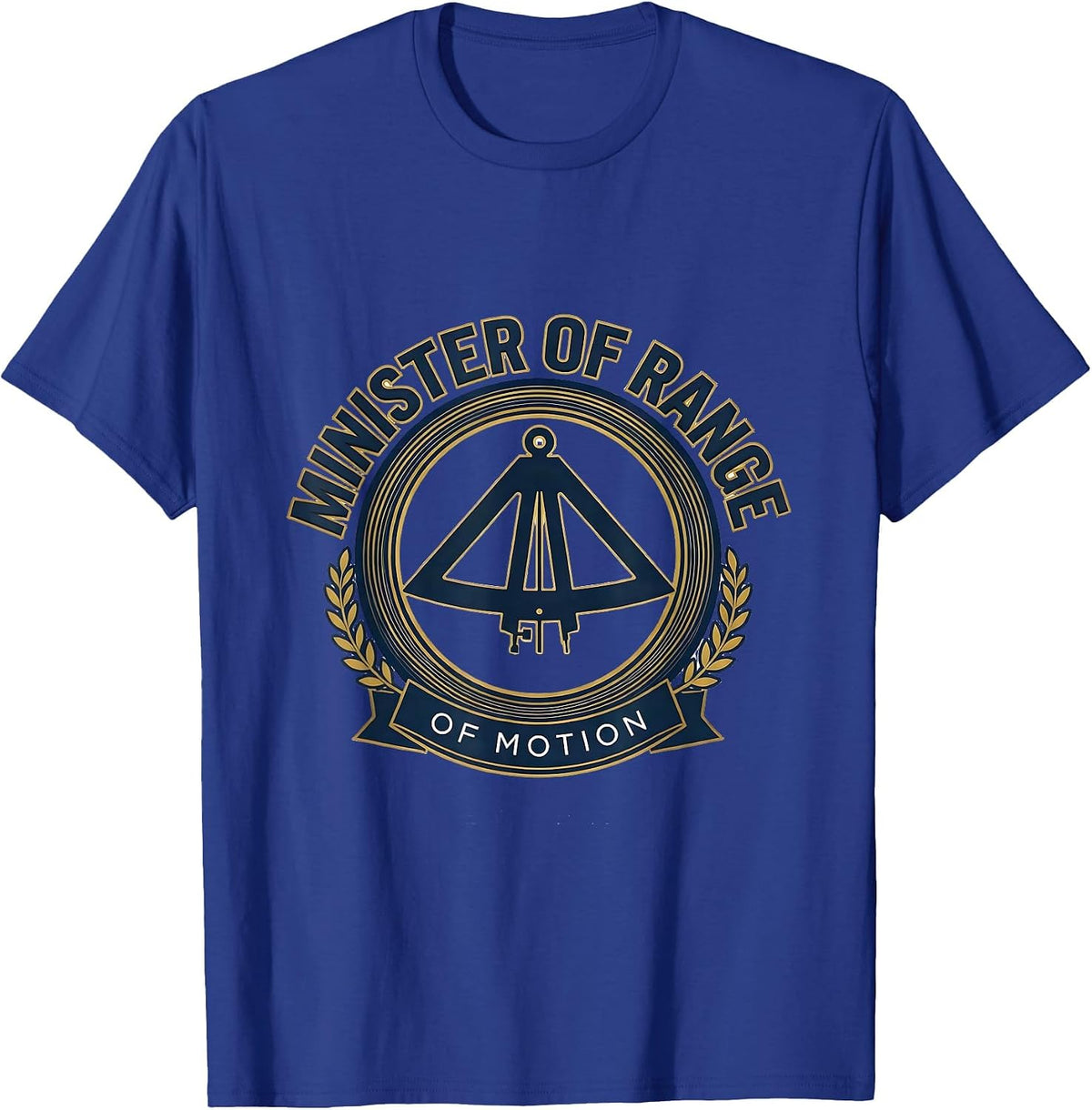 Men's Minister Of Range Of Motion Funny Physical Therapist PT OT T-Shirt - Royal Blue