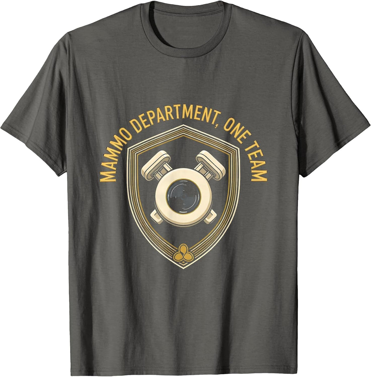 Mammo Department One Team Radiology Tech Rad Tech X-Ray T-Shirt - Asphalt Grey
