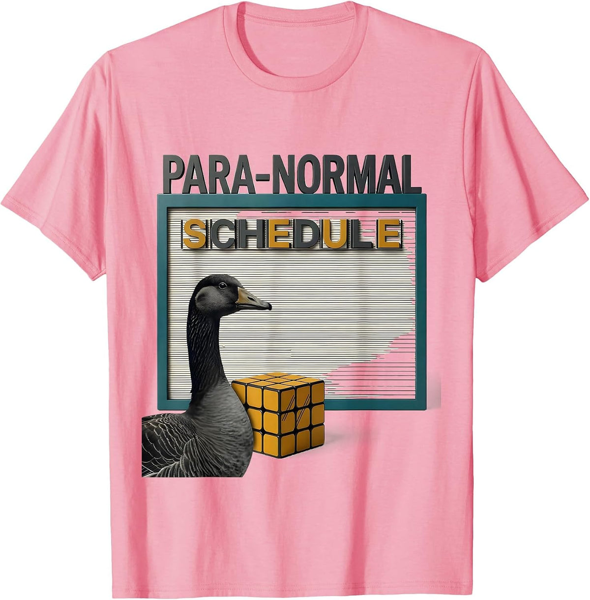 Men's Para-Normal Schedule Midcentury Modern Funny T-Shirt - Pink
