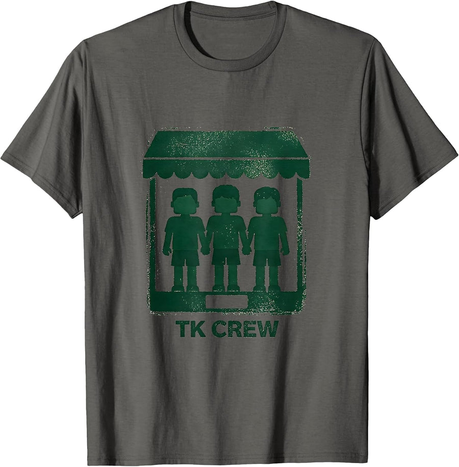 TK CREW Retro Rubber Stamp Teacher Team Back To School T-Shirt - Asphalt Grey