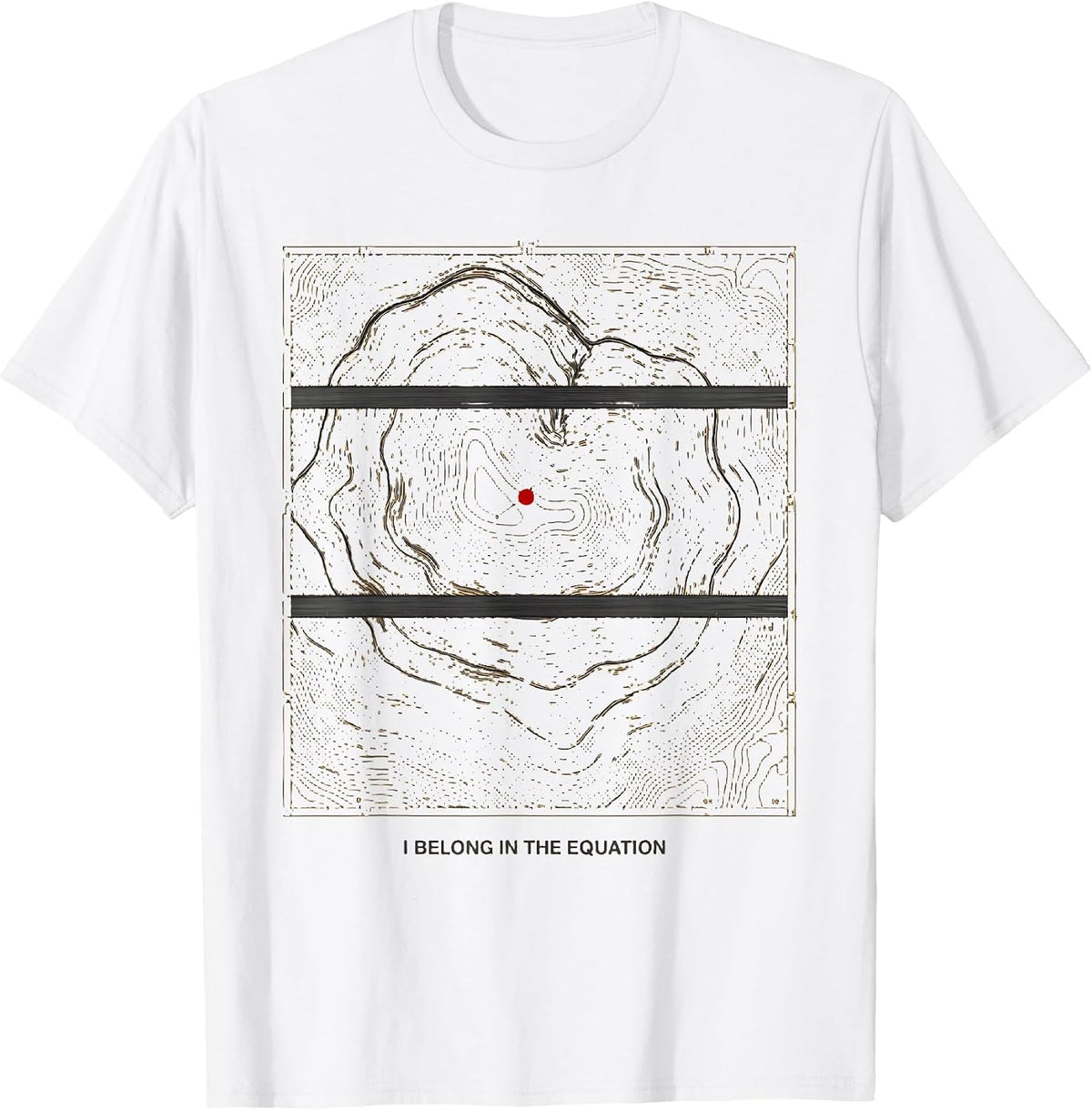 Men's I Belong In The Equation Funny Math Teacher Nerd Humor Gift T-Shirt - White
