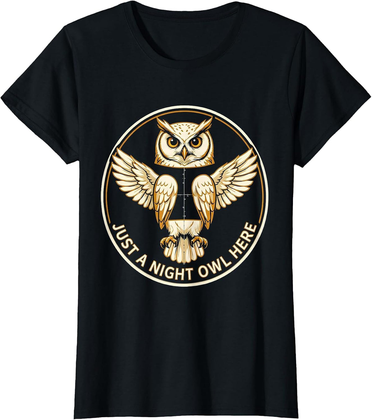 Women's Just a Night Owl Halloween Costume Alternative T-Shirt - Black