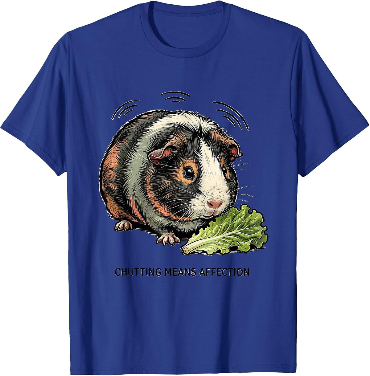 Men's Chutting Means Affection Funny Guinea Pig Lover Pet Pig T-Shirt - Royal Blue