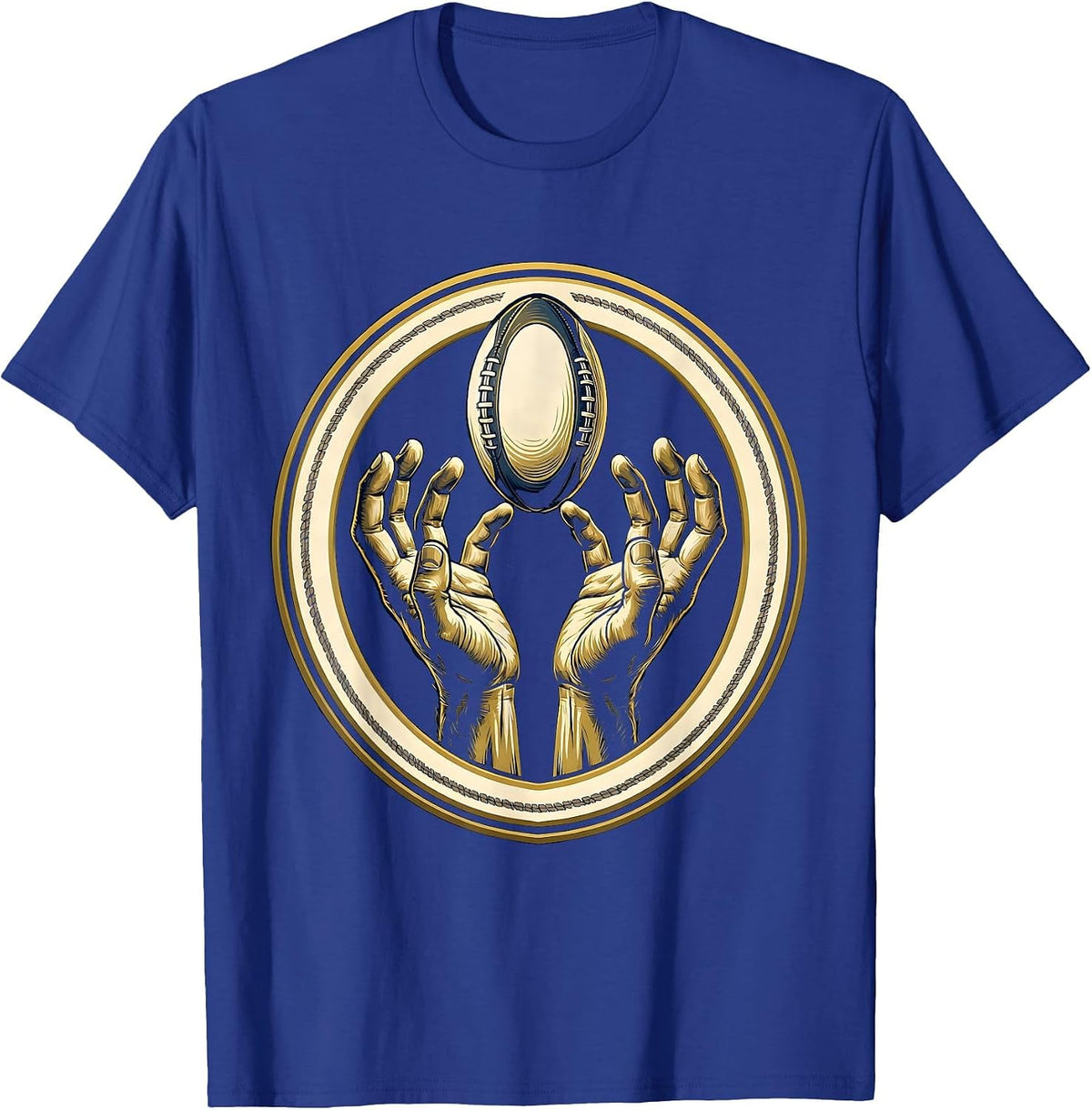 Rugby Lineout Giants Graphic Design T-Shirt - Royal Blue