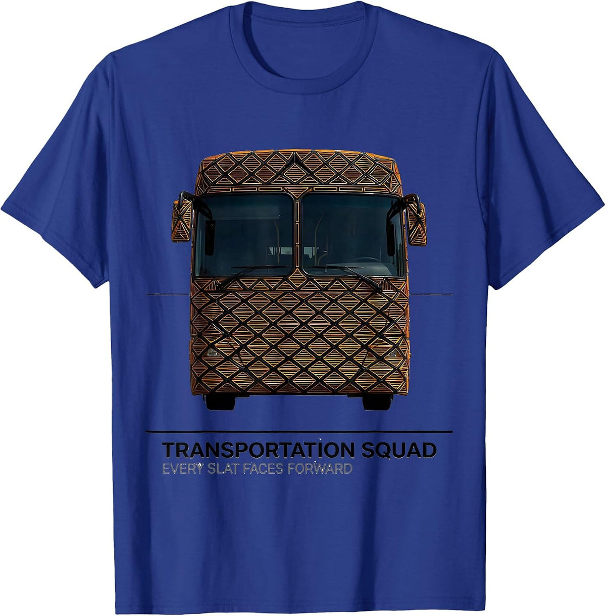 Men's Transportation Squad, Every Slat Faces Forward School Bus T-Shirt - Royal Blue