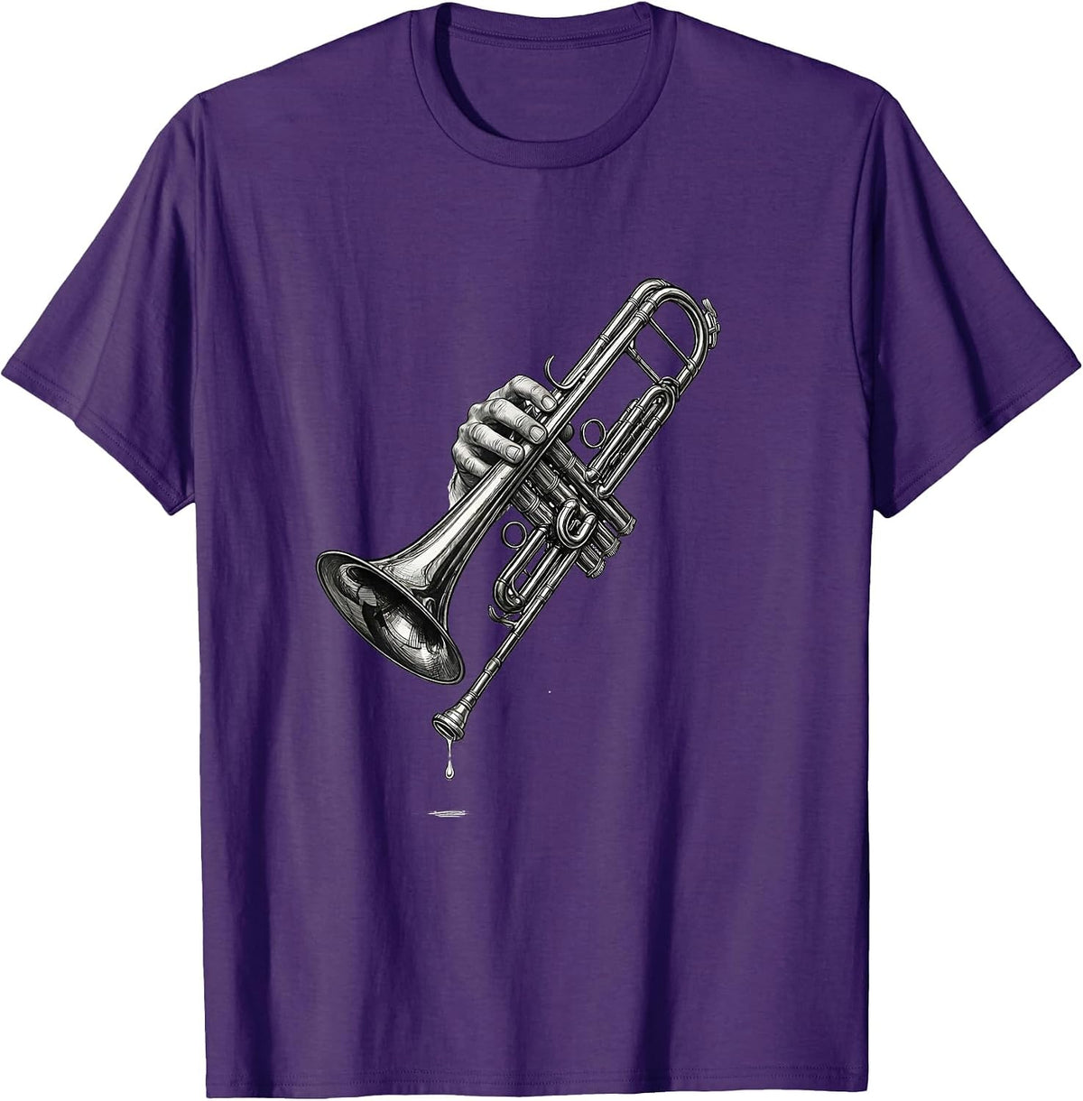 Trombone Slide Tired Humor Band Player Gift T-Shirt - Purple