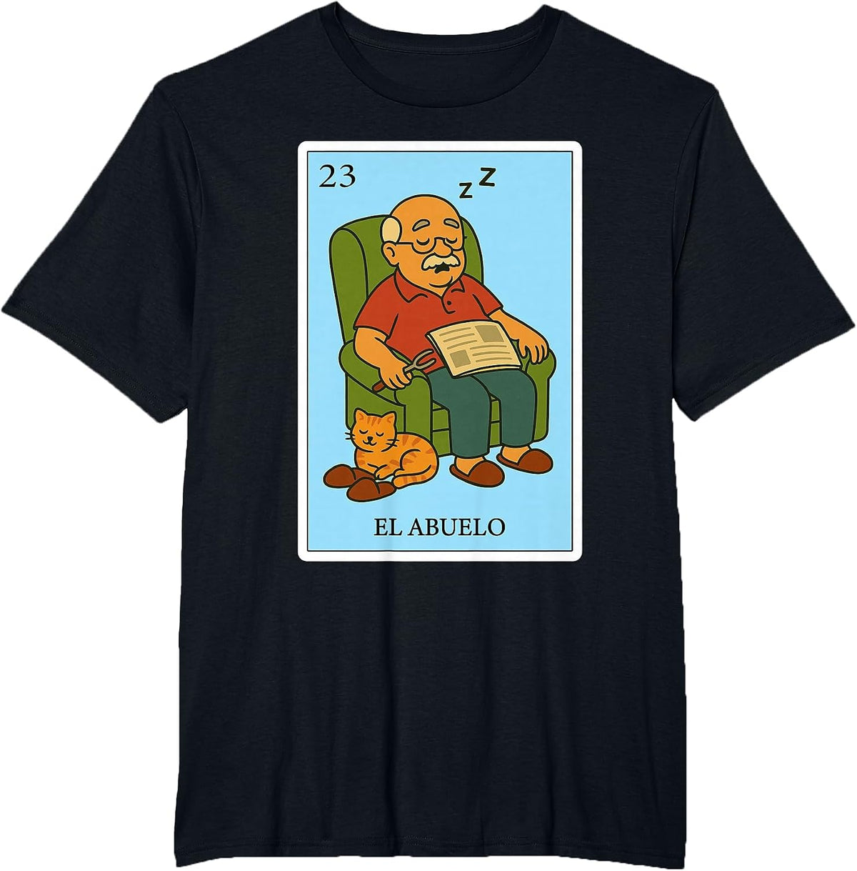 El Abuelo Dormilón | Spanish-Mexican Bingo Gifts for Abuela T-Shirt - Black