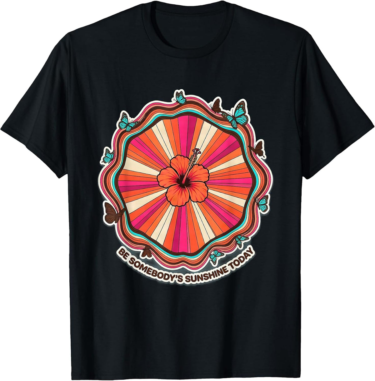 Men's Be Somebody's Sunshine Today Kindness Design T-Shirt - Black