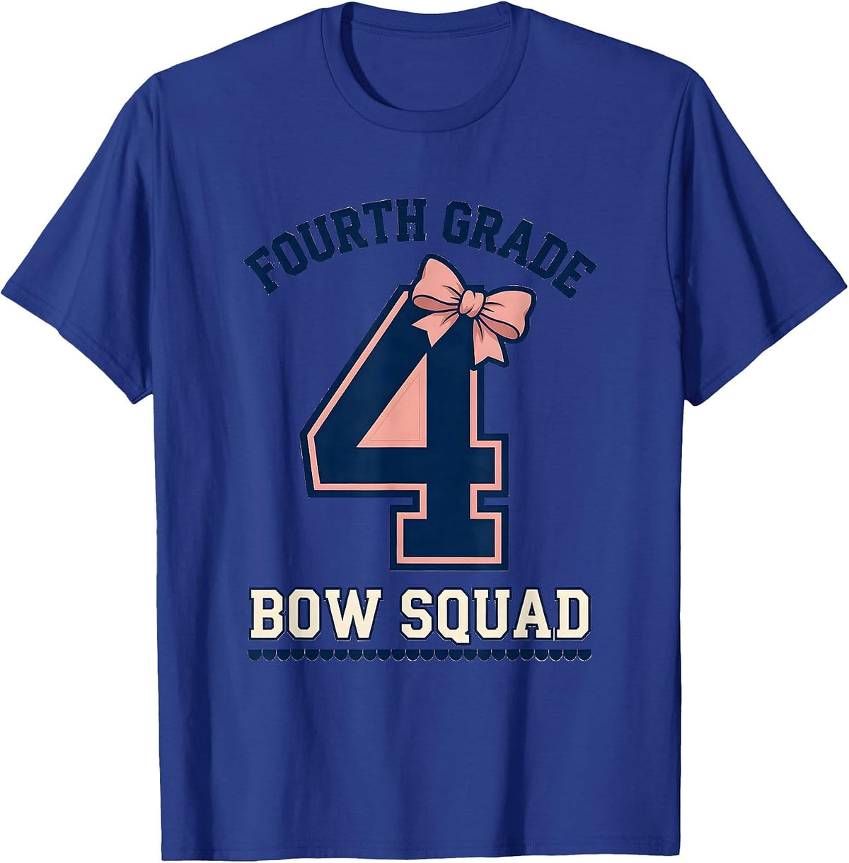 Men's Fourth Grade Bow Squad Coquette Bow Back To School Girl T-Shirt - Royal Blue