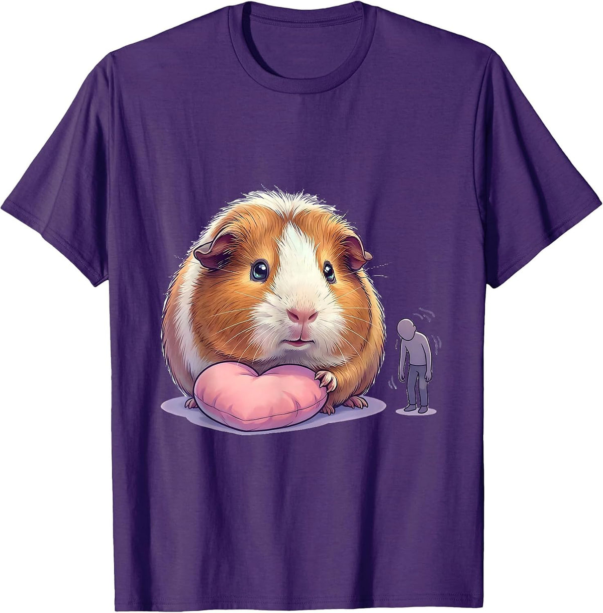 Men's Guinea Pig Happy Humans Head Hurt Cute Kawaii Pet Lover T-Shirt - Purple