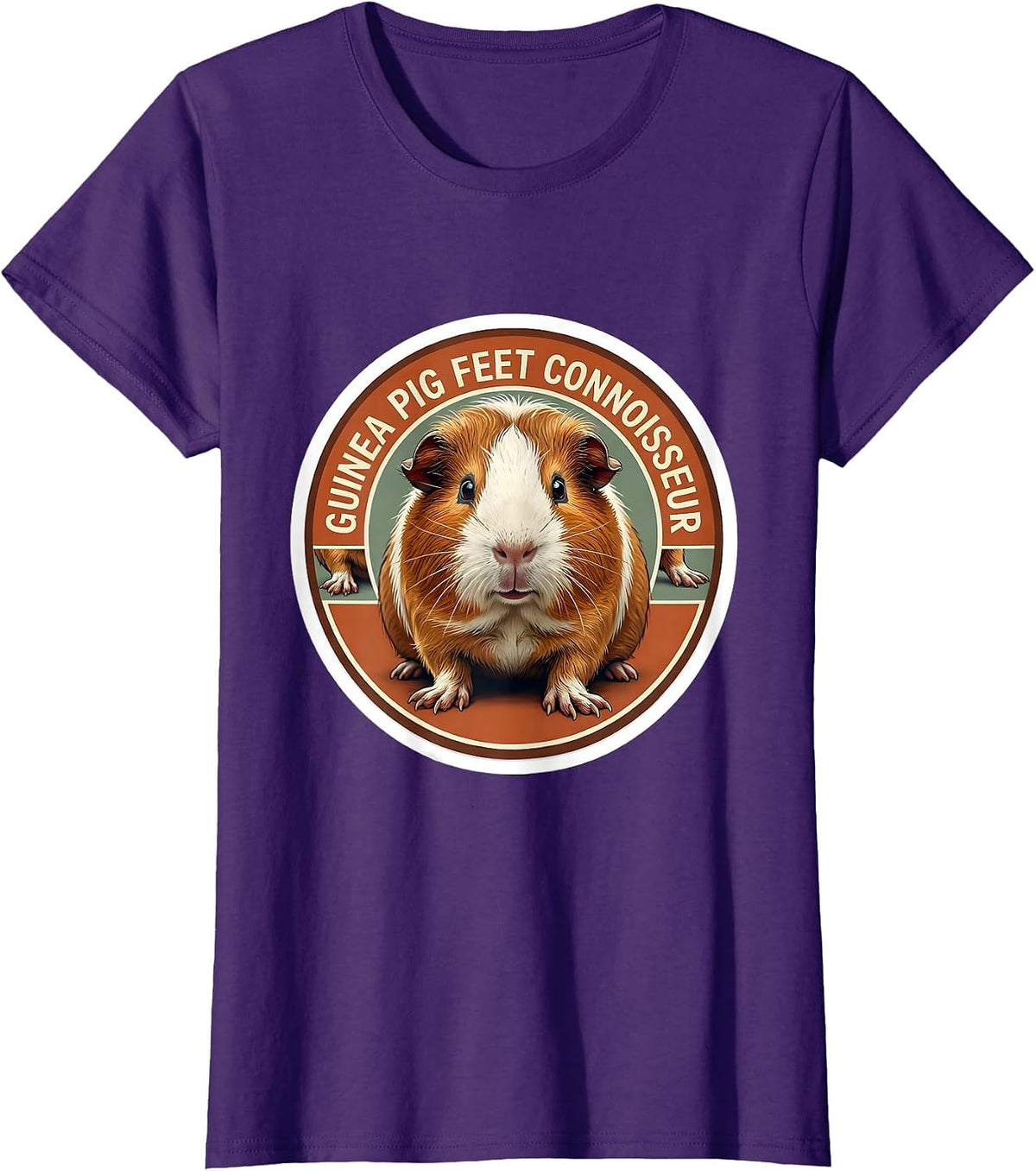 Women's Guinea Pig Feet Connoisseur Funny Pet Lover Cavy Owner T-Shirt - Purple