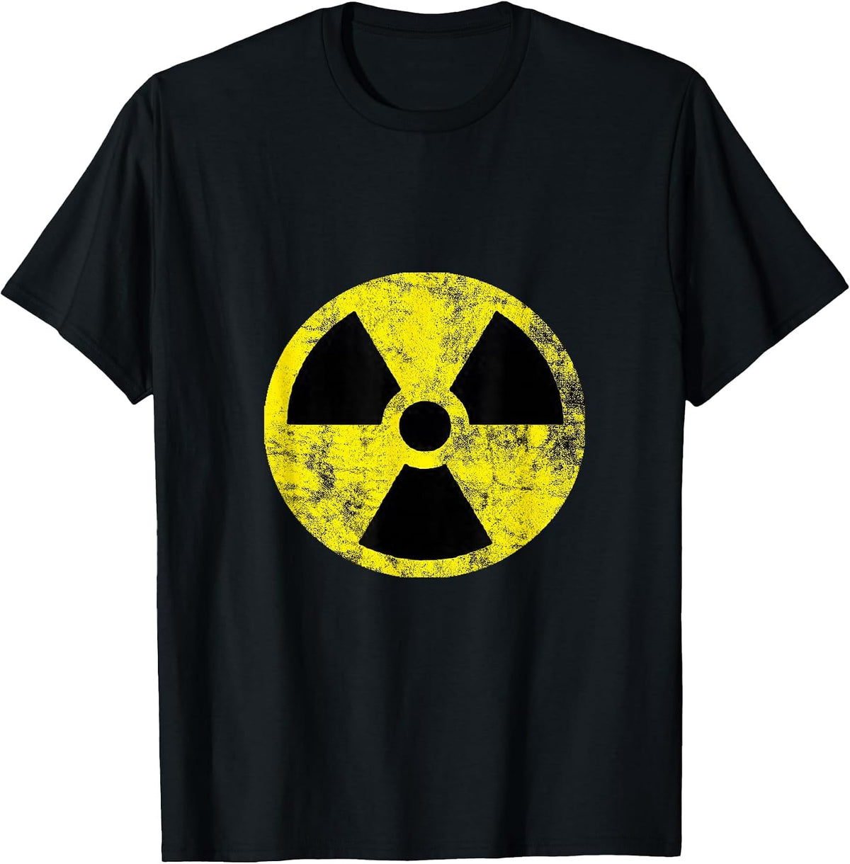 Nuclear Radiation Hazard Warning Fallout Symbol Sign Caution T-Shirt - Black
