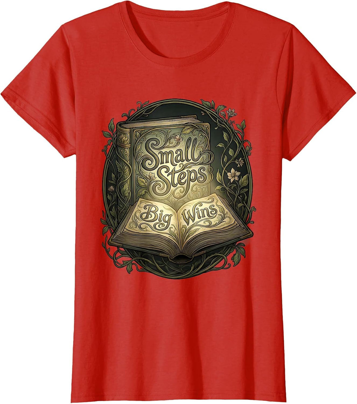 Small Steps Big Wins Special Education Design T-Shirt - Red