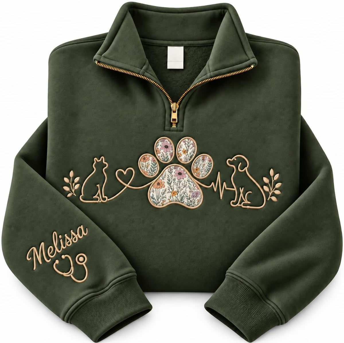 Personalized Personalized Embroidered Vet Tech Sweatshirt, Custom Vet Tech Shirts, Veterinary Technician Gifts - Ds4