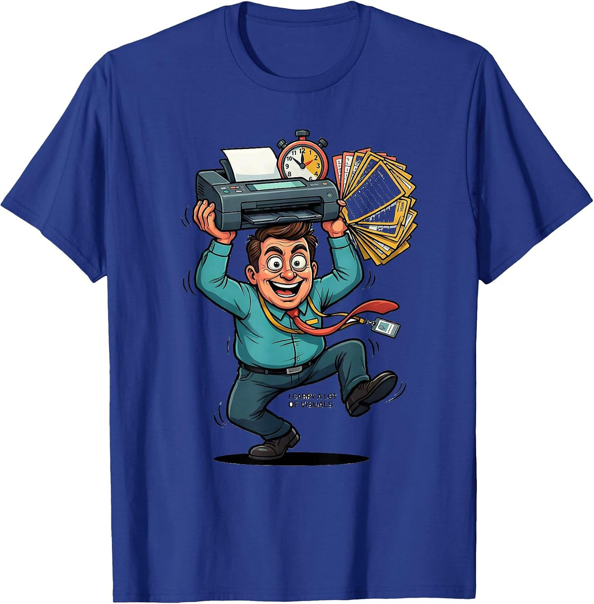Men's I Carry A Lot Of Visuals Funny Special Education Teacher T-Shirt - Royal Blue