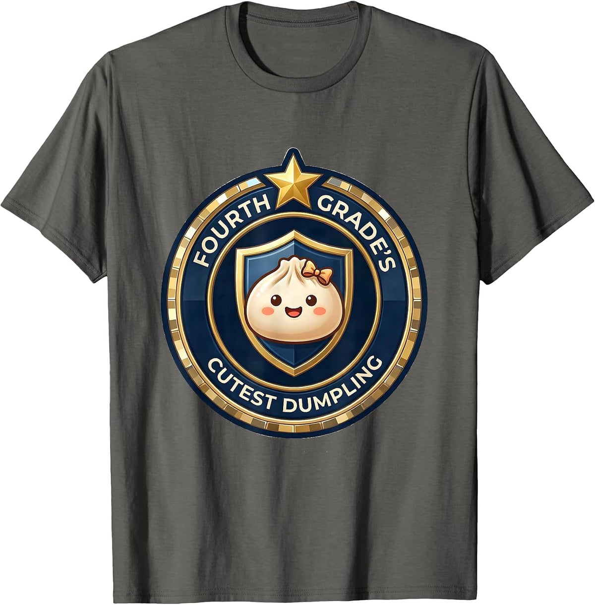 Men's Fourth Grade's Cutest Dumpling Cute Kawaii Back to School T-Shirt - Asphalt Grey
