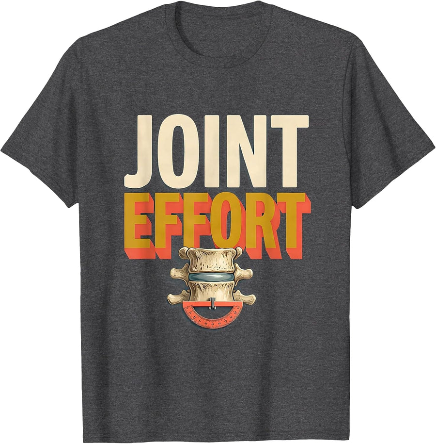 Men's Joint Effort Physical Therapist Occupational Therapist Rehab T-Shirt - Dark Heather Grey