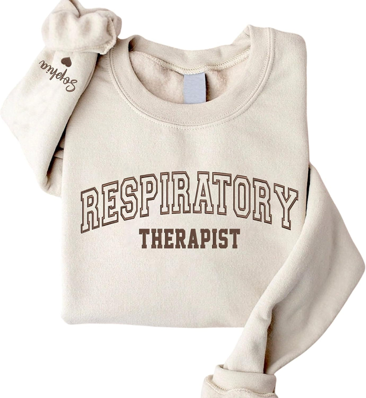 Personalized Profession Embroidered Sweatshirt, Custom Gifts for Nurse, Professors - Respiratory Therapist