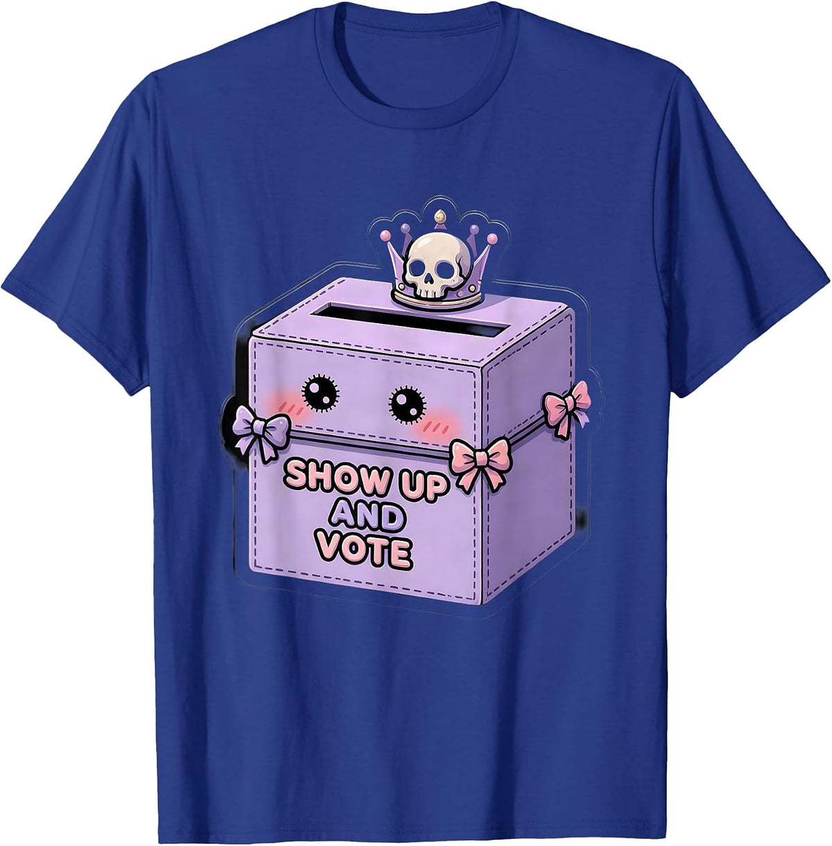 Show Up and Vote Civic Pride Labor Day Design T-Shirt - Royal Blue