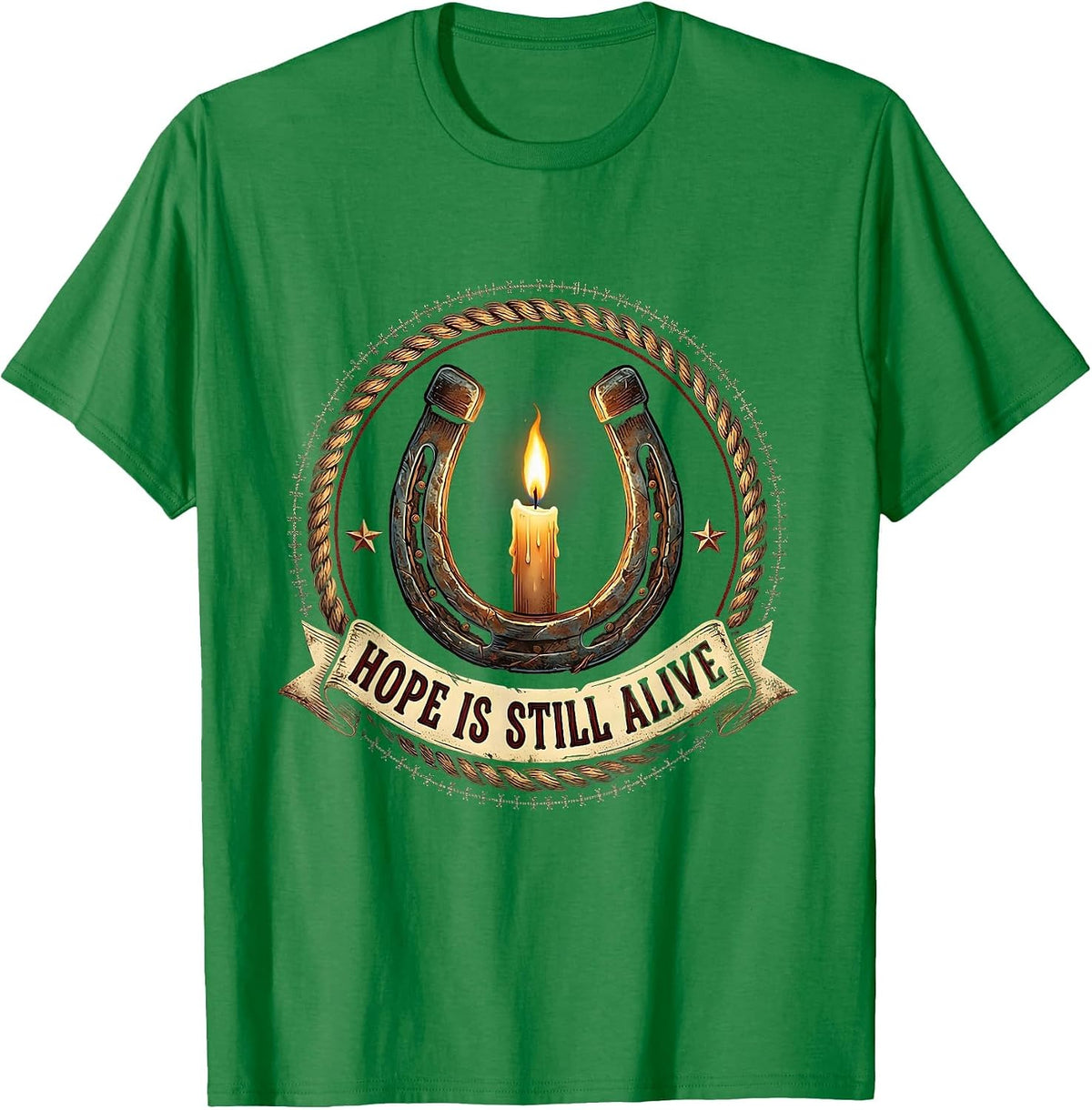 Men's Hope Is Still Alive Suicide Awareness Design T-Shirt - Kelly Green