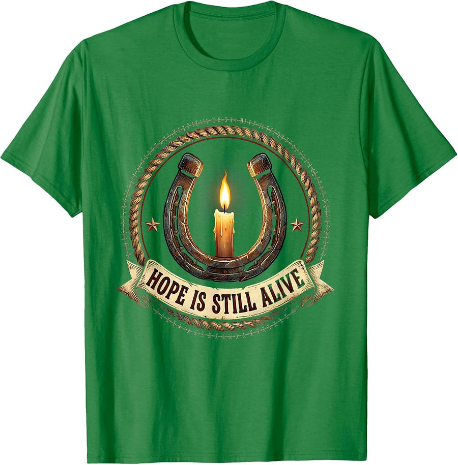 Men's Hope Is Still Alive Suicide Awareness Design T-Shirt - Kelly Green