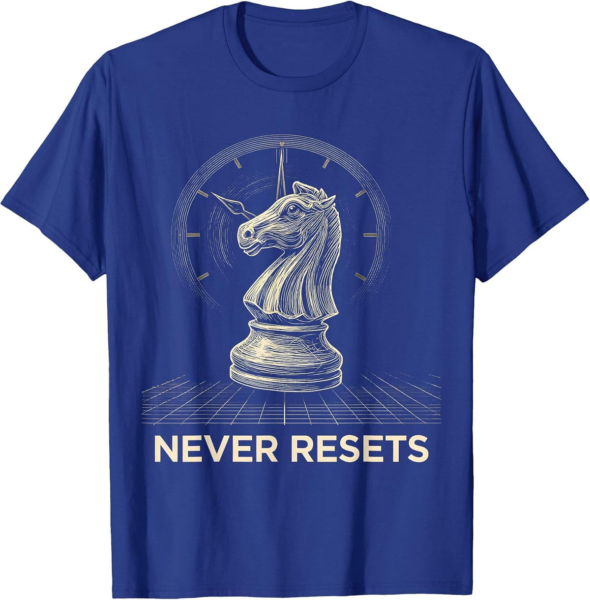 Never Resets Funny Chess Player Chess Lover Gift T-Shirt - Royal Blue