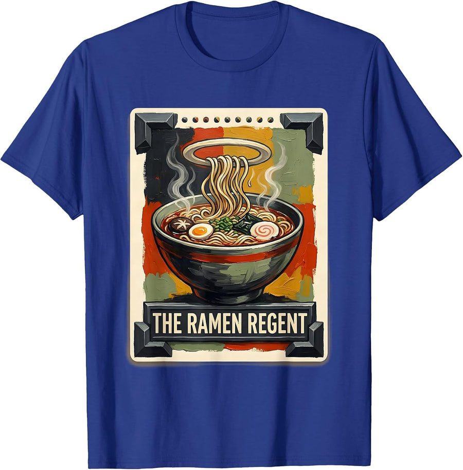 The Ramen Regent Funny Tarot Card Food Humor Novelty T-Shirt - Royal Blue