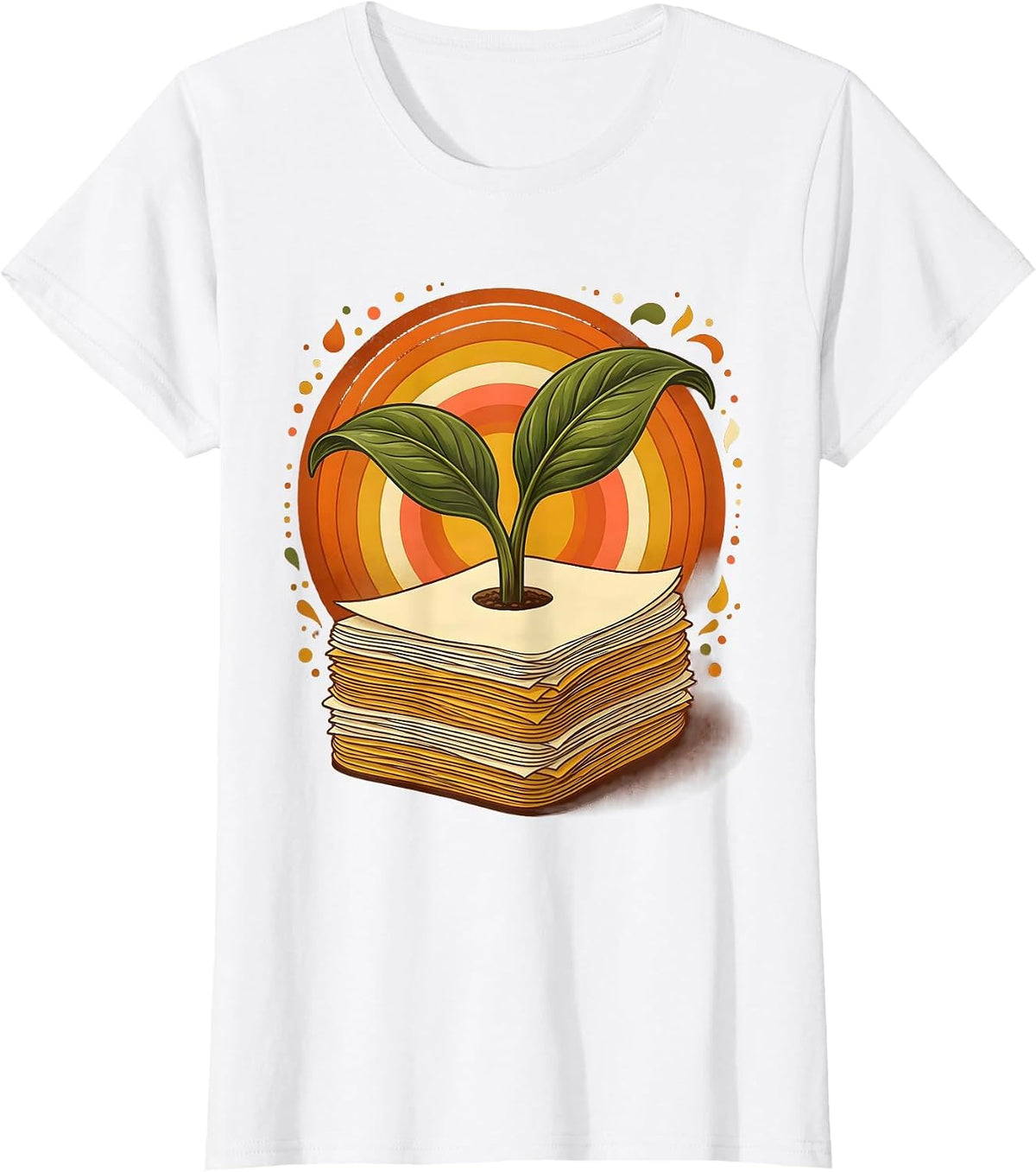 Women's Special Education Teacher Seedling Growth Graphic T-Shirt - White