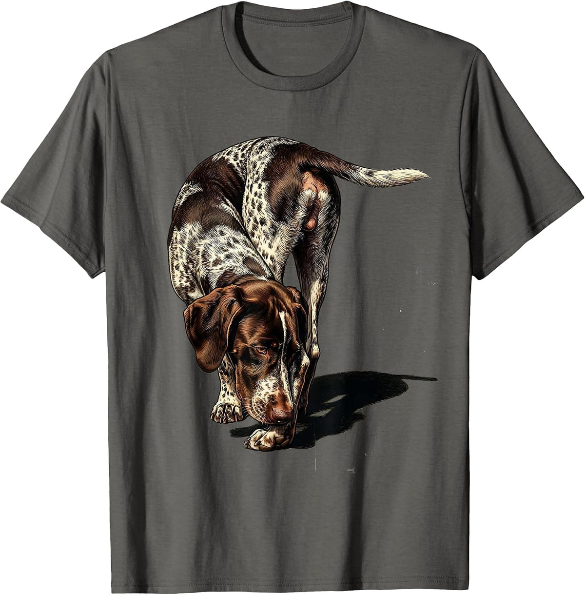 Men's German Shorthaired Pointer Vintage Hunting Dog Owner T-Shirt - Asphalt Grey