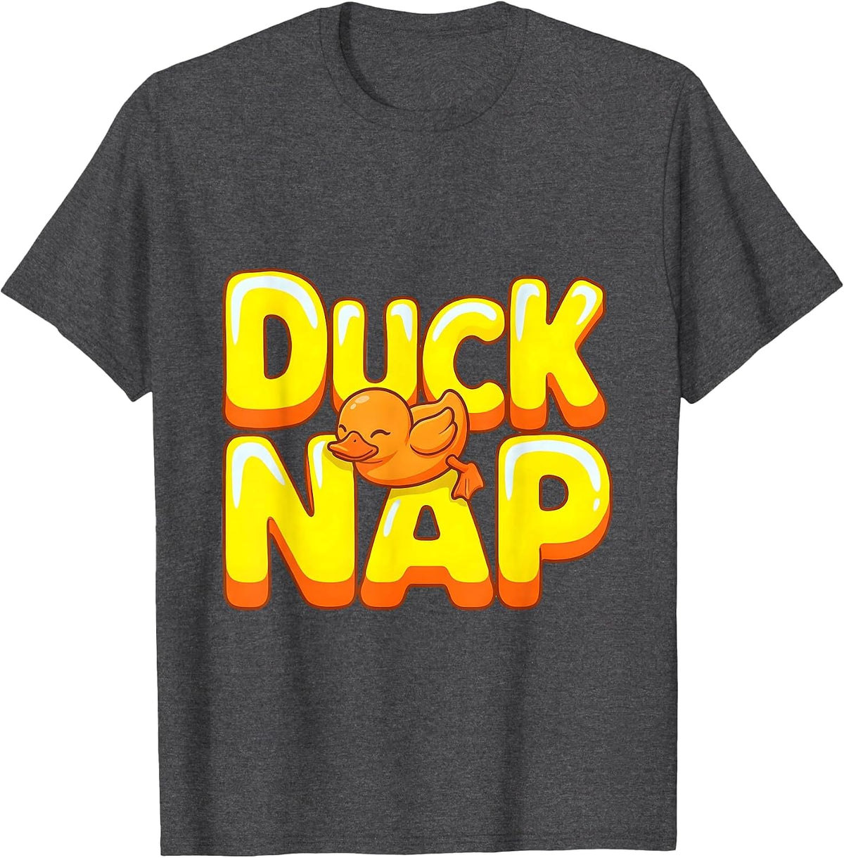 Ducknap Cute Sleeping Duck Pajama Animal Lover Gift T-Shirt - Dark Heather Grey