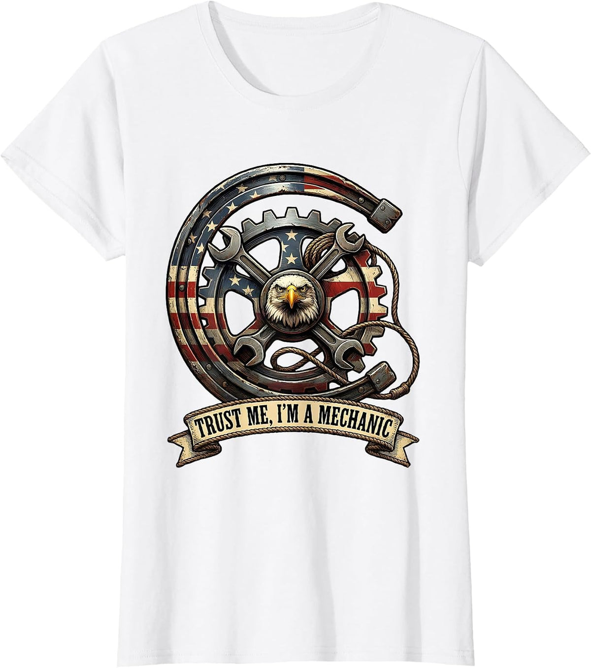 Trust Me I'm a Mechanic Funny Trade Design T-Shirt - White
