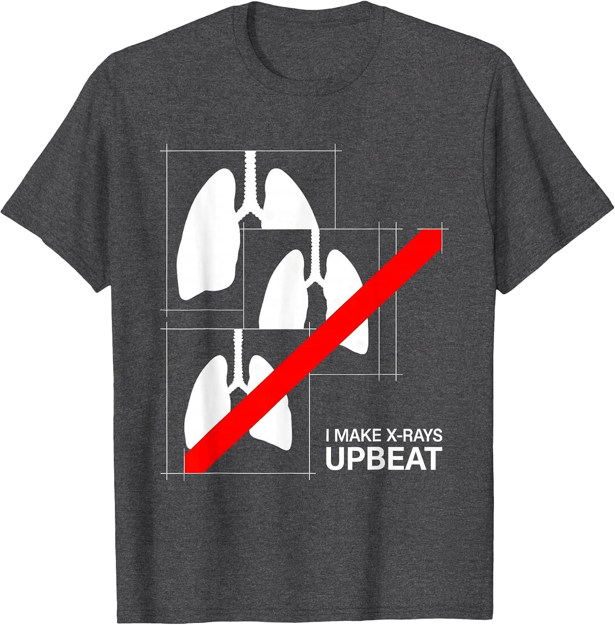 Men's I Make X-Rays Upbeat Bauhaus Modernist Radiology Tech Gift T-Shirt - Dark Heather Grey