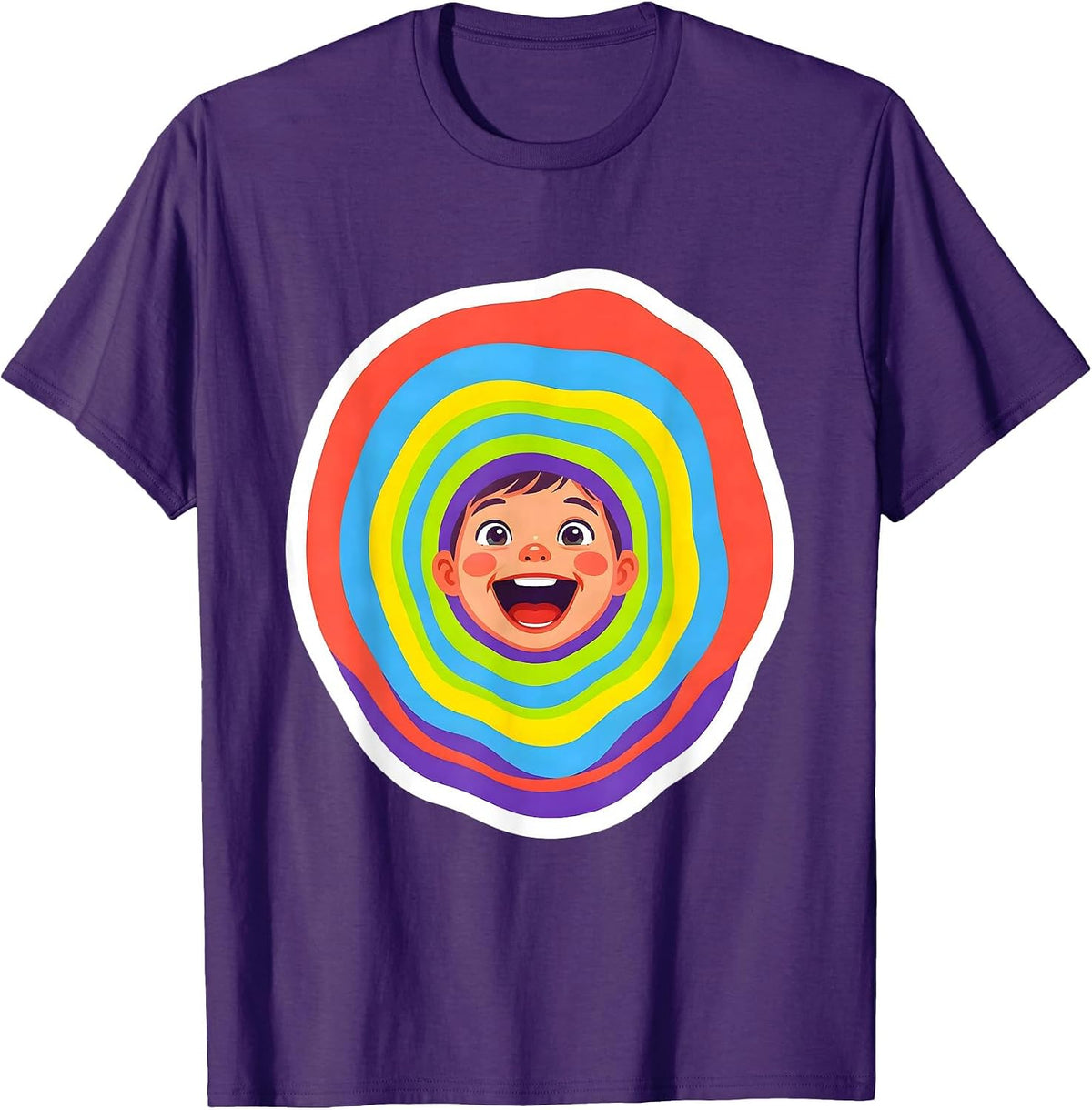 Men's SLP Speech Therapist Colorful Sound Waves Design T-Shirt - Purple