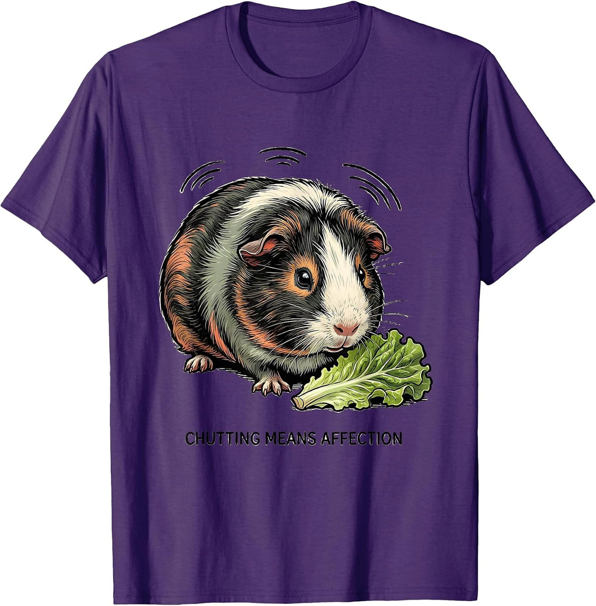 Men's Chutting Means Affection Funny Guinea Pig Lover Pet Pig T-Shirt - Purple