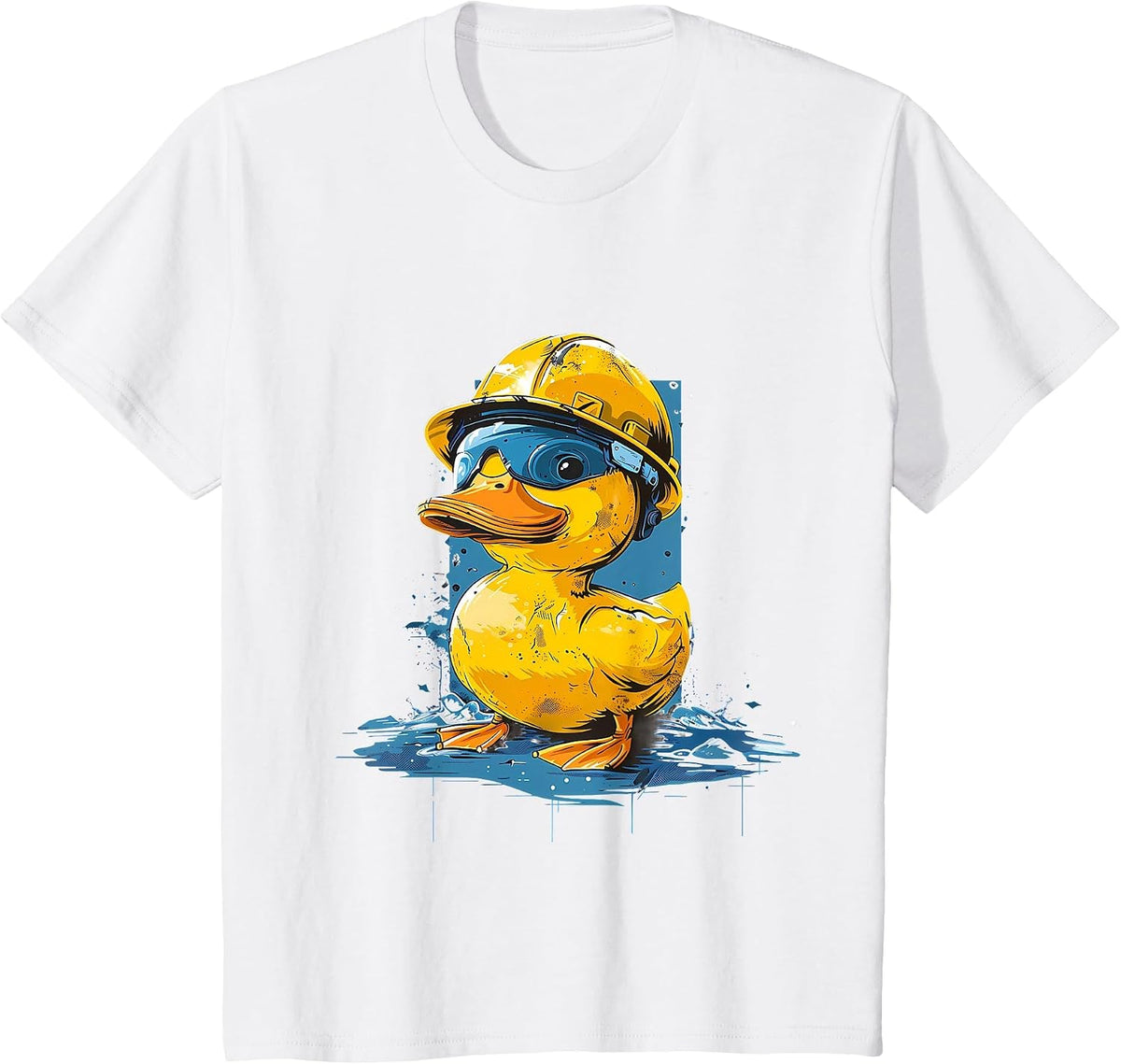 Rubber Duck Construction Worker Rubber Duck Hard Hat T-Shirt - White