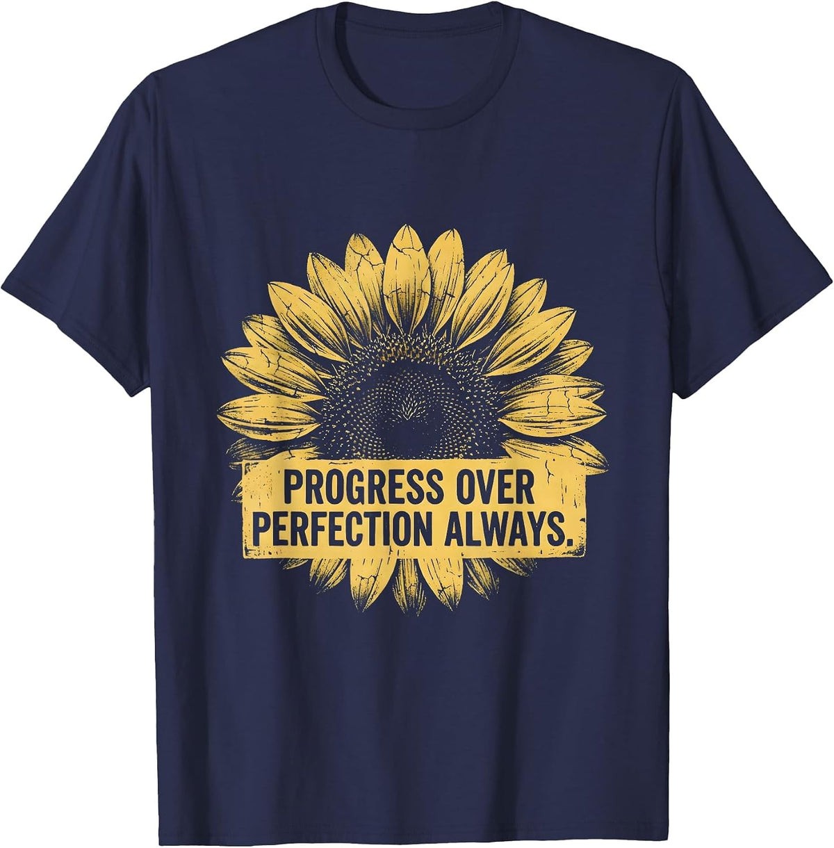 Progress Over Perfection Special Education Teacher T-Shirt - Navy Blue