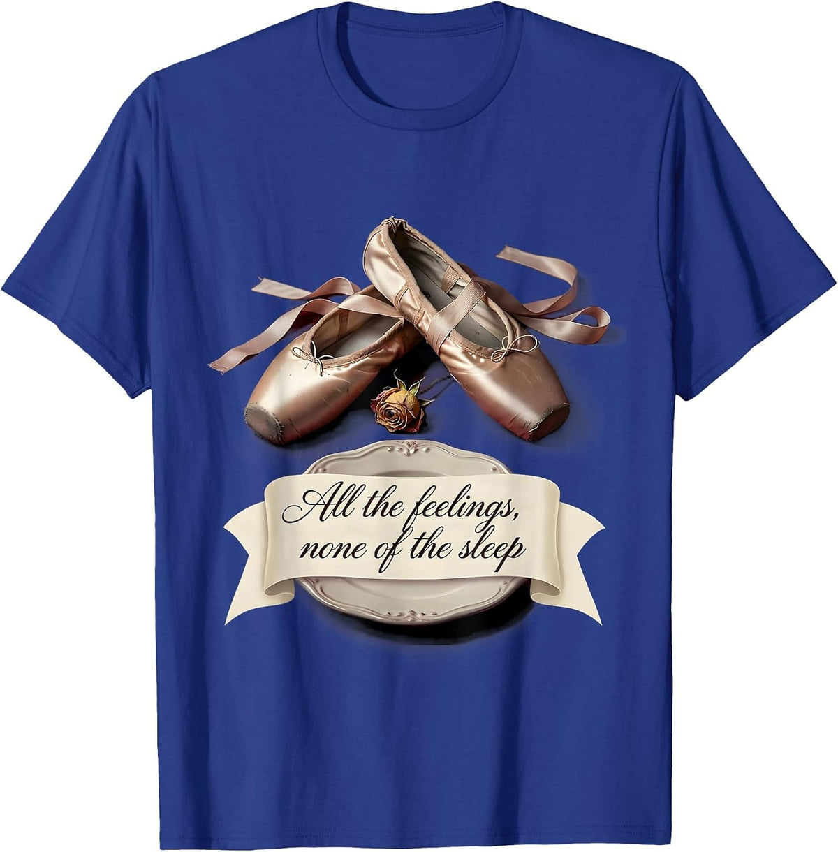 All the Feelings None of the Sleep Overstimulated Moms Club T-Shirt - Royal Blue