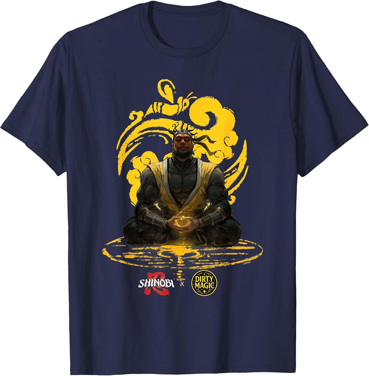 Shinobi x Dirty Magic: Meditate T-Shirt - Navy Blue