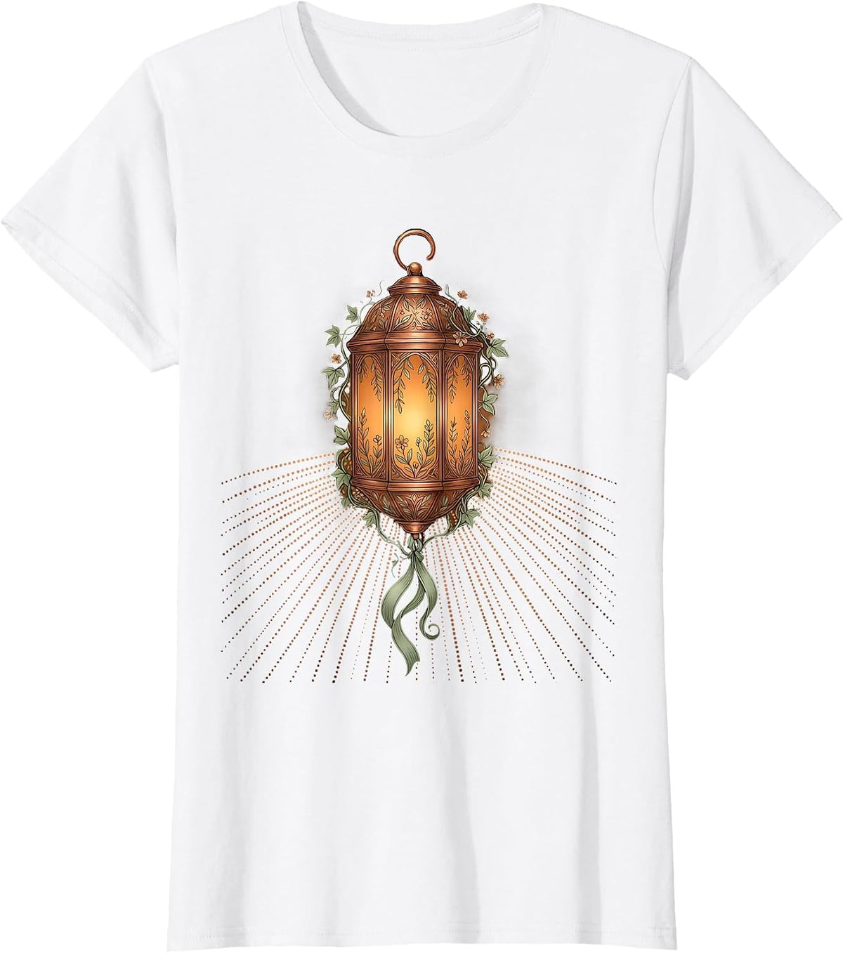Women's Dear Person Behind Me Lantern Path Illustration T-Shirt - White