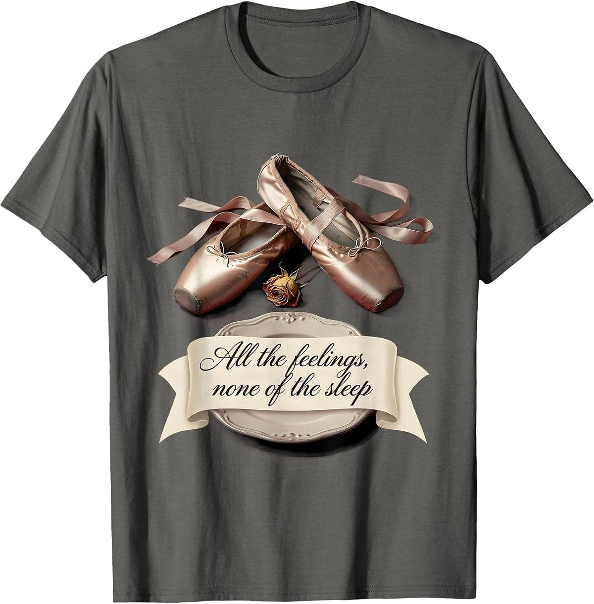 All the Feelings None of the Sleep Overstimulated Moms Club T-Shirt - Asphalt Grey