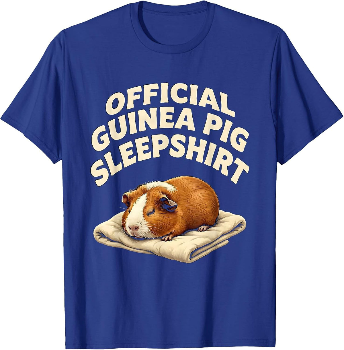 Men's Official Guinea Pig Sleepshirt Funny Pet Lover Gift T-Shirt - Royal Blue