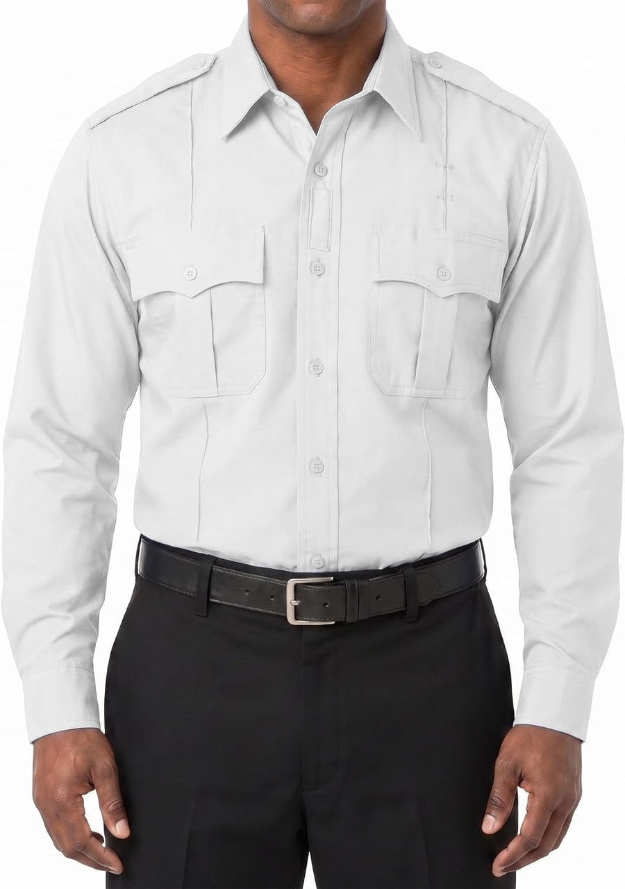 First Class 100% Polyester Short & Long Sleeve Zippered Uniform Shirt 4 Pocket Hidden, Law Enforcement BDU Zipper Closure. -