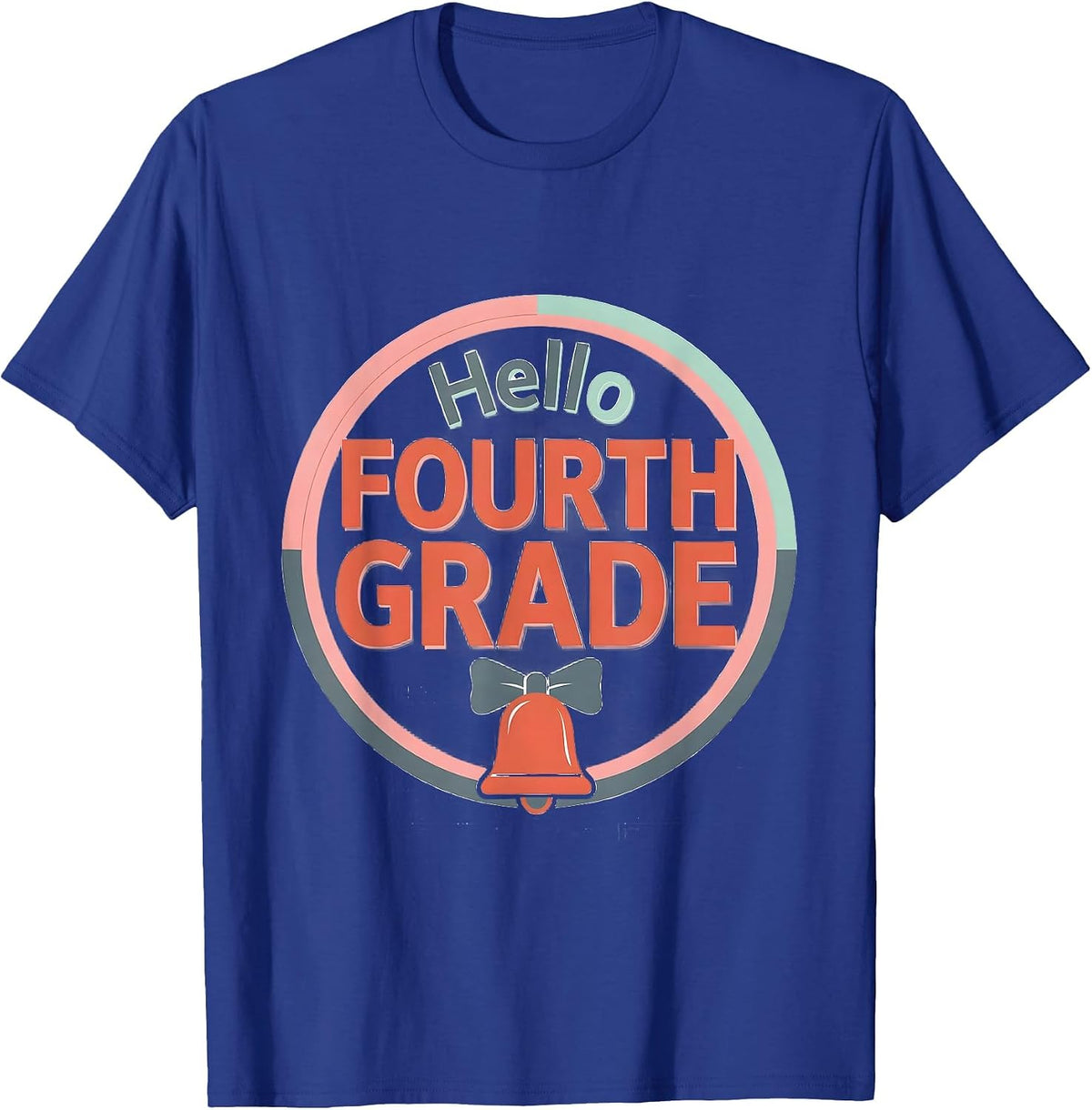 Hello Fourth Grade Sweet Girly Coquette Back To School First T-Shirt - Royal Blue