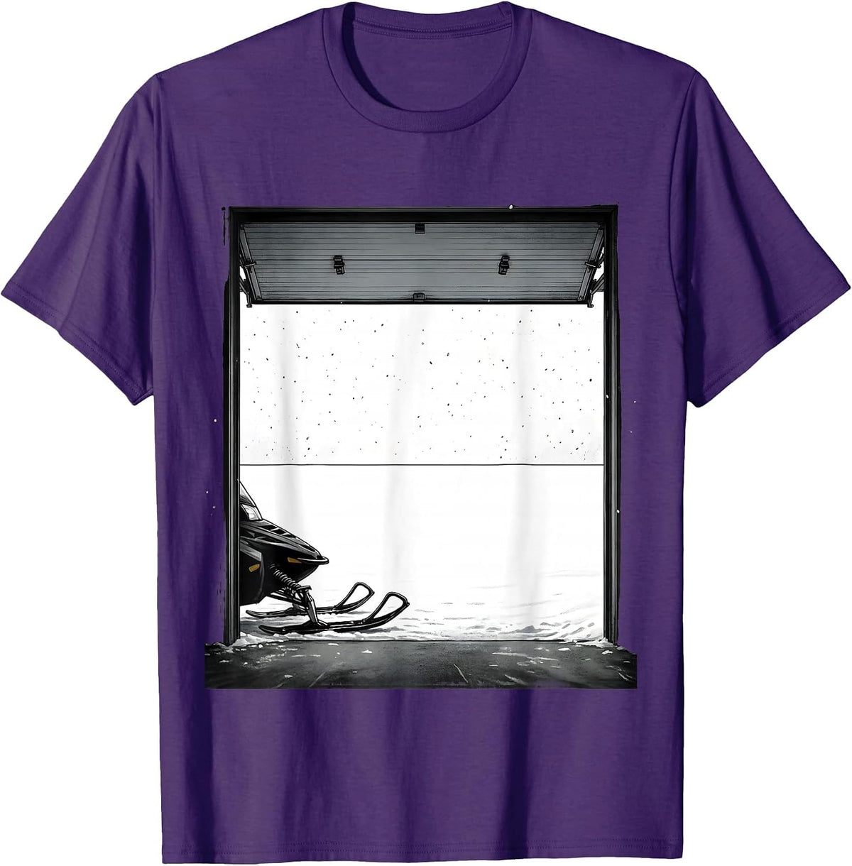 Men's Snowmobile Nose Minimalist Winter Riding Humor T-Shirt - Purple